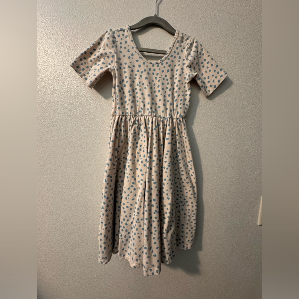 Alice & Ames, Size 7, cream with blue dress